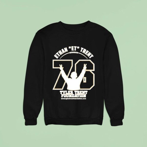 Purdue Boilermakers Ethan Et Trent Tyler Trent Foundtion Number Sweatshirt