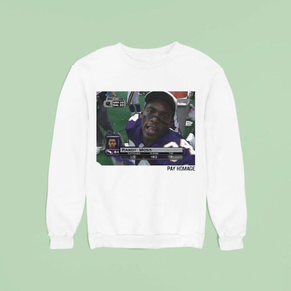 Randy Moss Minnesota Vikings Pay Homage Football Nfl Sweatshirt