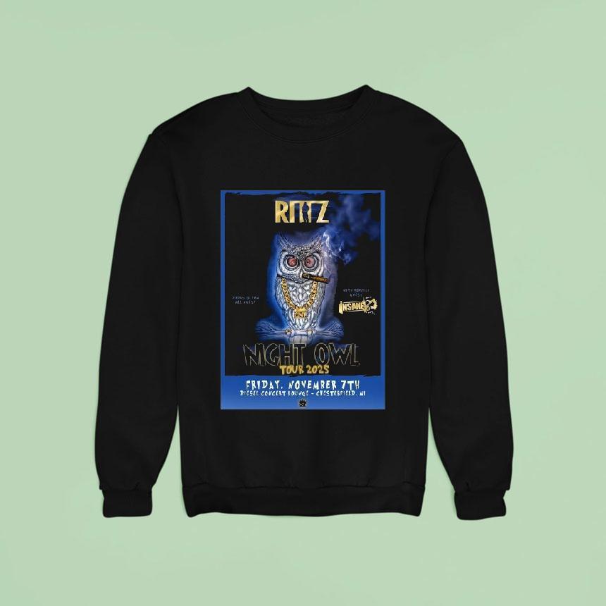 Ritz Chesterfield Mi Nov Tour Owl Sweatshirt Ritz Chesterfield Mi Nov Tour Owl Sweatshirt