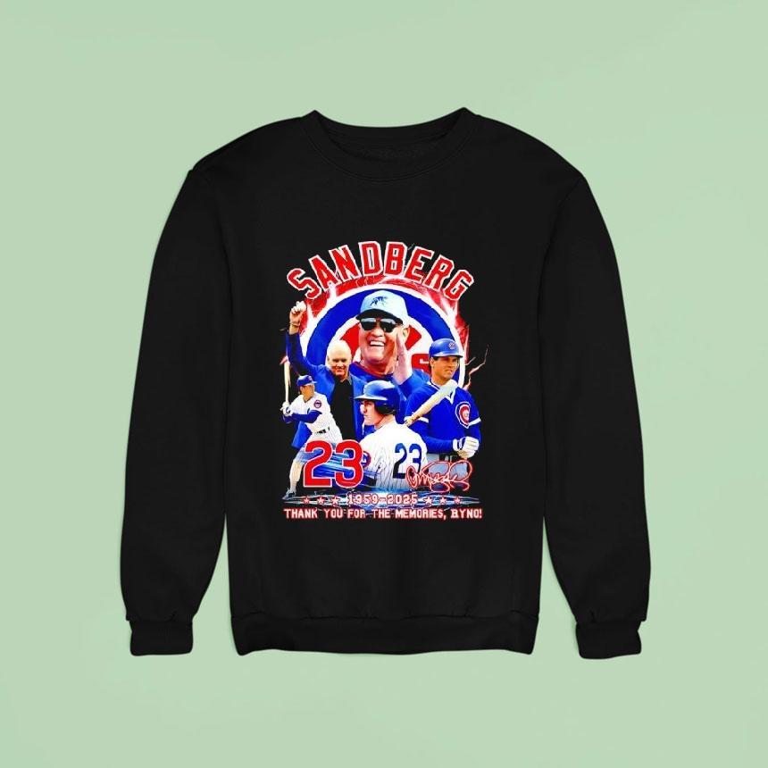 Ryne Sandberg Chicago Cubs Thank You For The Memories Signature Sweatshirt Ryne Sandberg Chicago Cubs Thank You For The Memories Signature Sweatshirt