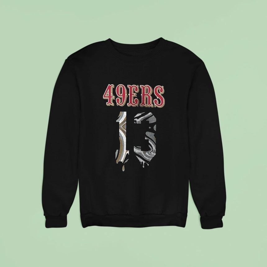 San Francisco Ers Brock Purdy Mainliner Drip Player Name And Number Sweatshirt San Francisco Ers Brock Purdy Mainliner Drip Player Name And Number Sweatshirt