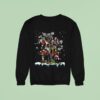 Santa Dachshund Dogs On Christmas Tree Snow Sweatshirt
