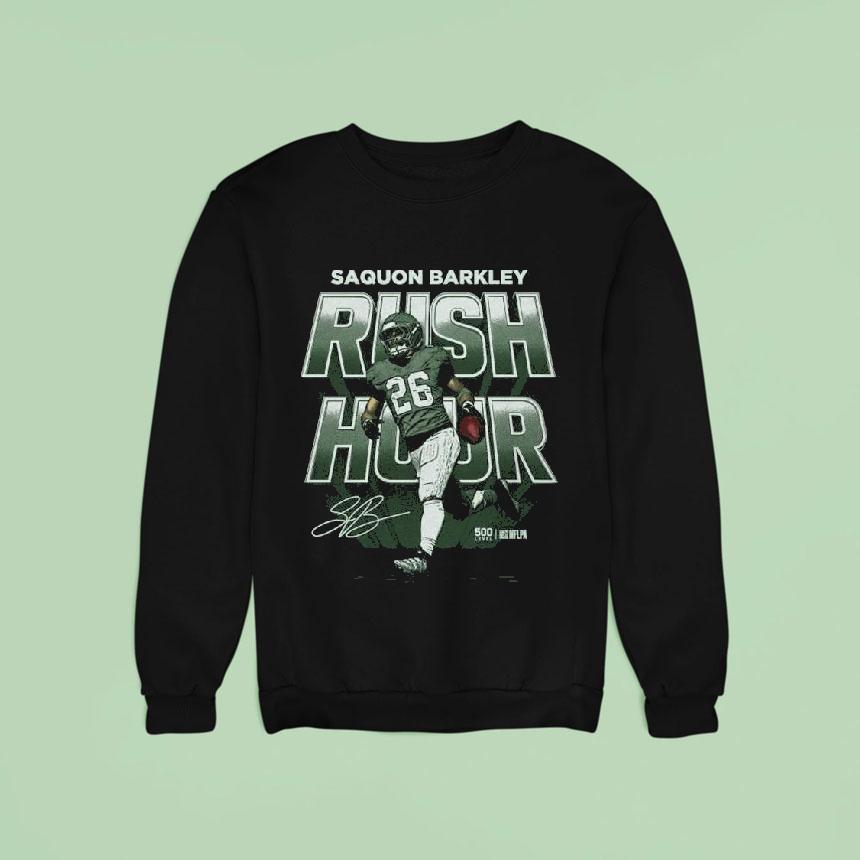 Saquon Barkley Philadelphia Rush Hour Signature Sweatshirt Saquon Barkley Philadelphia Rush Hour Signature Sweatshirt