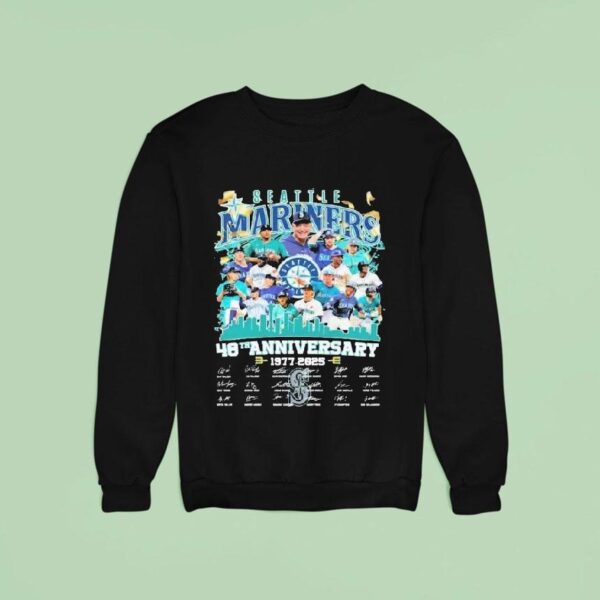 Seattle Mariners Th Anniversary Team Players Signatures Sweatshirt