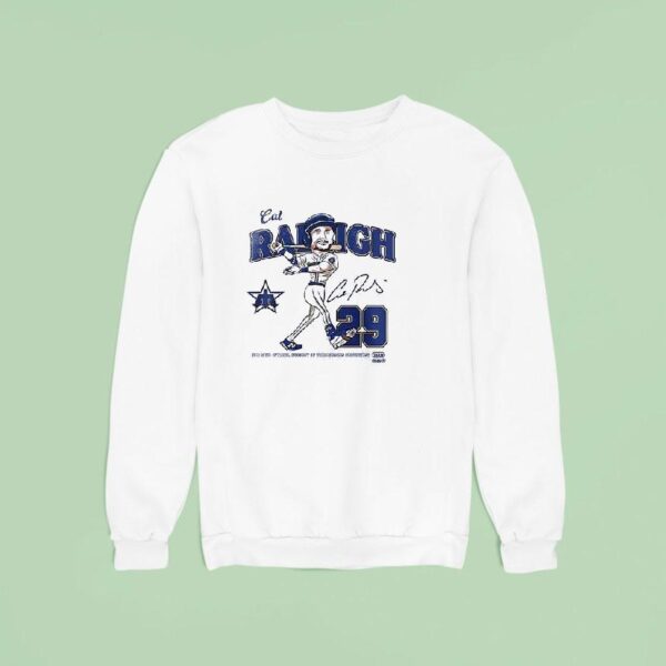 Seattle Mariners Cal Raleigh Mvp Caricature Art Signature Sweatshirt