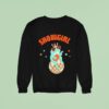 Showgirl Frog Playing Guitar On A Mirror Ball Sweatshirt
