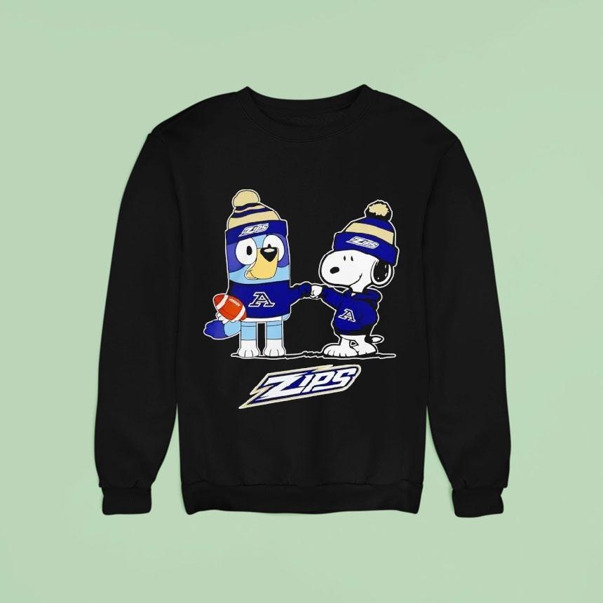 Snoopy And Friend Akron Zips Football Christmas Sweatshirt Snoopy And Friend Akron Zips Football Christmas Sweatshirt