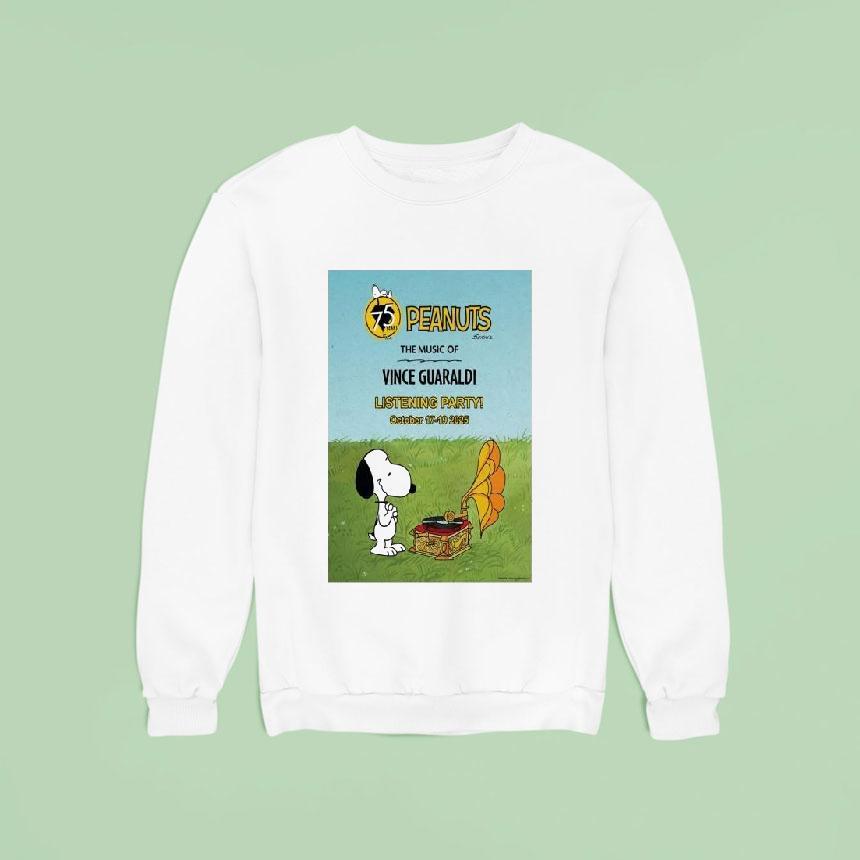 Snoopy The Peanuts Listening Party Tickets Oct Sweatshirt Snoopy The Peanuts Listening Party Tickets Oct Sweatshirt