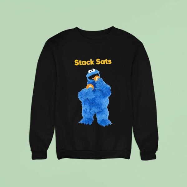 Stack Sats Cookie Monster Bitcoin Sweatshirt