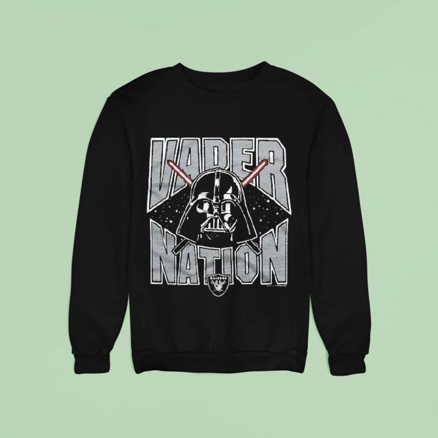Star Wars X Las Vegas Raiders Vader Nation Dark Side Sweatshirt Star Wars X Las Vegas Raiders Vader Nation Dark Side Sweatshirt