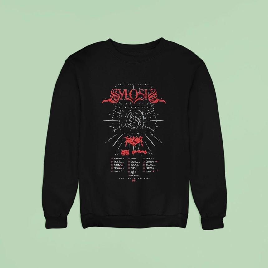 Sylosis Uk Europe Tour Dates Sweatshirt Sylosis Uk Europe Tour Dates Sweatshirt