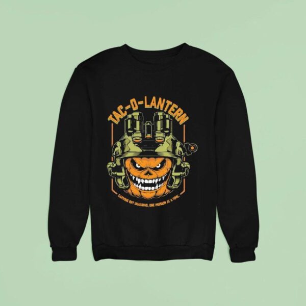 Tac O Lantern Carving Out Shadows One Mission At A Time Sweatshirt