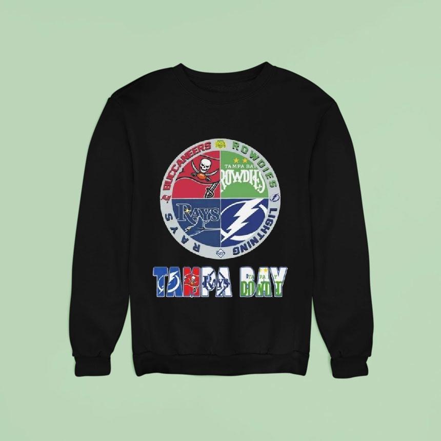 Tampa Bay City Sports Buccaneers Rowdies Lightning And Rays Logo Sweatshirt Tampa Bay City Sports Buccaneers Rowdies Lightning And Rays Logo Sweatshirt