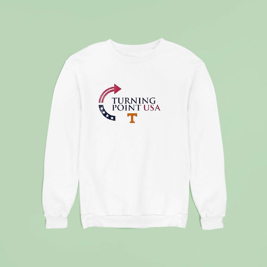 Tennessee Volunrs The University Of Tennessee X Turning Point Usa Logo Sweatshirt Tennessee Volunrs The University Of Tennessee X Turning Point Usa Logo Sweatshirt
