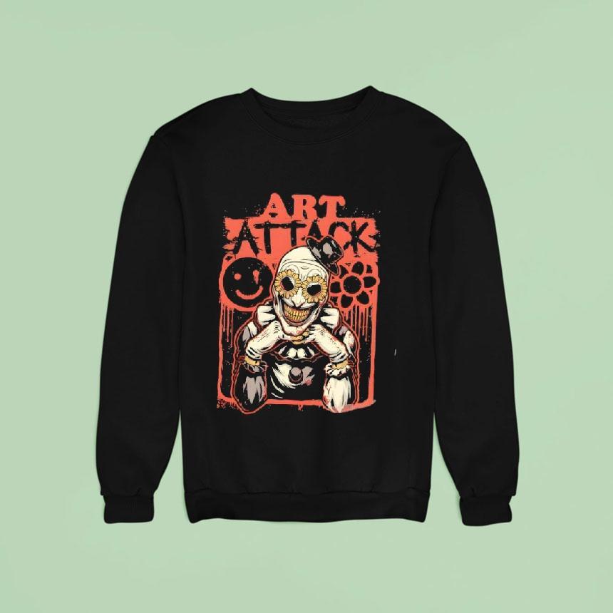 Terrifier Art Attack Halloween Sweatshirt Terrifier Art Attack Halloween Sweatshirt