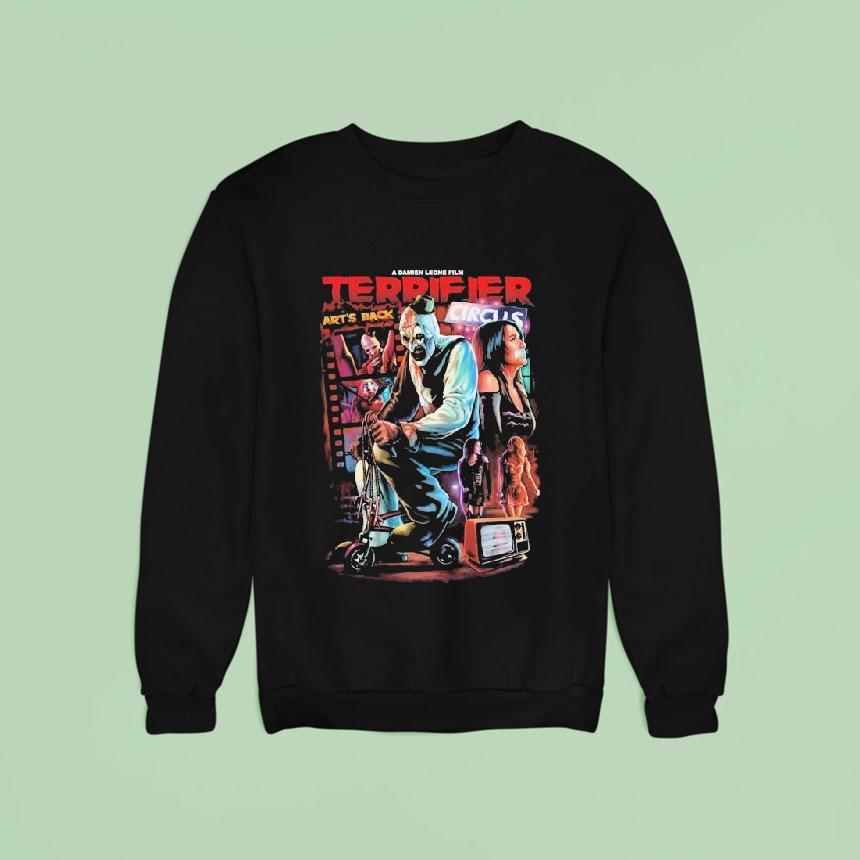 Terrifier Joy Ride Art S Back Circus Sweatshirt Terrifier Joy Ride Art S Back Circus Sweatshirt