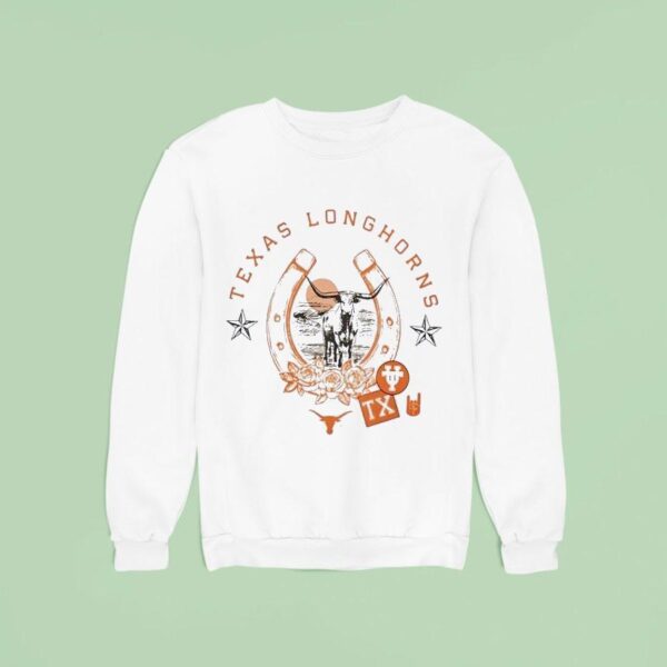 Texas Longhorns Bevo In Horseshoe African Buffalo Sweatshirt