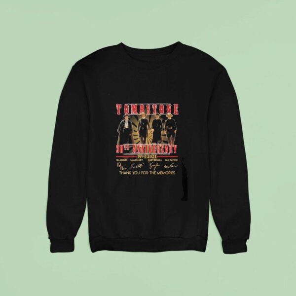 Tombstone Th Anniversary Signature Thank You For The Memories Signatures Sweatshirt
