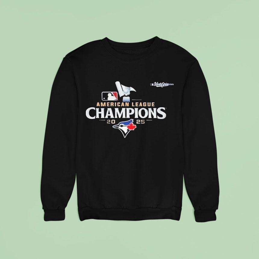 Toronto Blue Jays American League Champions World Series Trophy Logo Sweatshirt Toronto Blue Jays American League Champions World Series Trophy Logo Sweatshirt