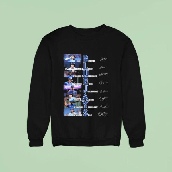 Toronto Blue Jays Name Players Signatures Sweatshirt