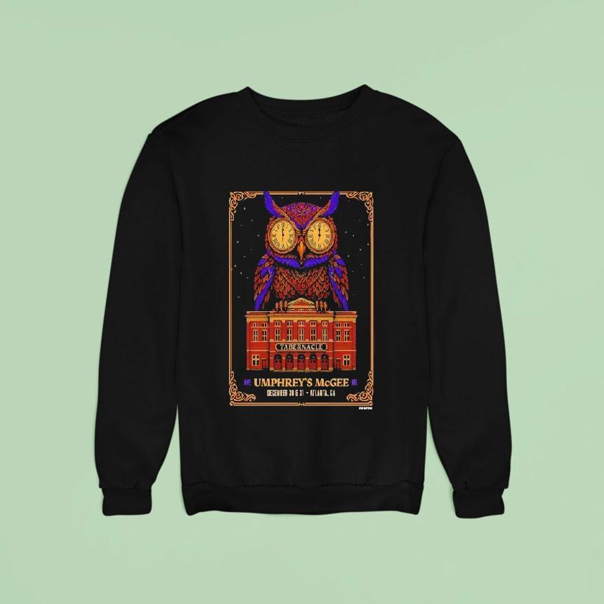 Umphrey S Mcgee Dec Atlanta Owl Sweatshirt Umphrey S Mcgee Dec Atlanta Owl Sweatshirt