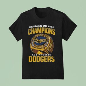 Back To Back World Champions La Dodgers Ring Gold T Shirt