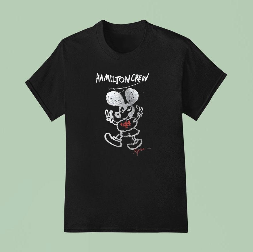   Hamilton Crew Still We Rise Team Lh Mickey Mouse T Shirt