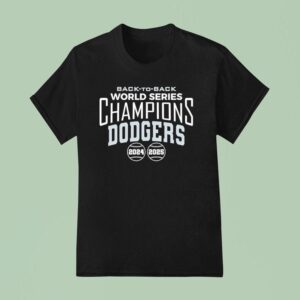 Back To Back Los Angeles Dodgers World Series Champions Baseball T Shirt