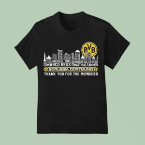 Borussia Dortmund Players Club Crest Skyline Marco Reus Thank You For The Memories T Shirt