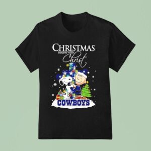 Christmas Begins With Christ Dallas Cowboys X Snoopy And Charlie Brown T Shirt