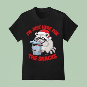 Christmas Raccoon I M Just Here For The Snacks T Shirt