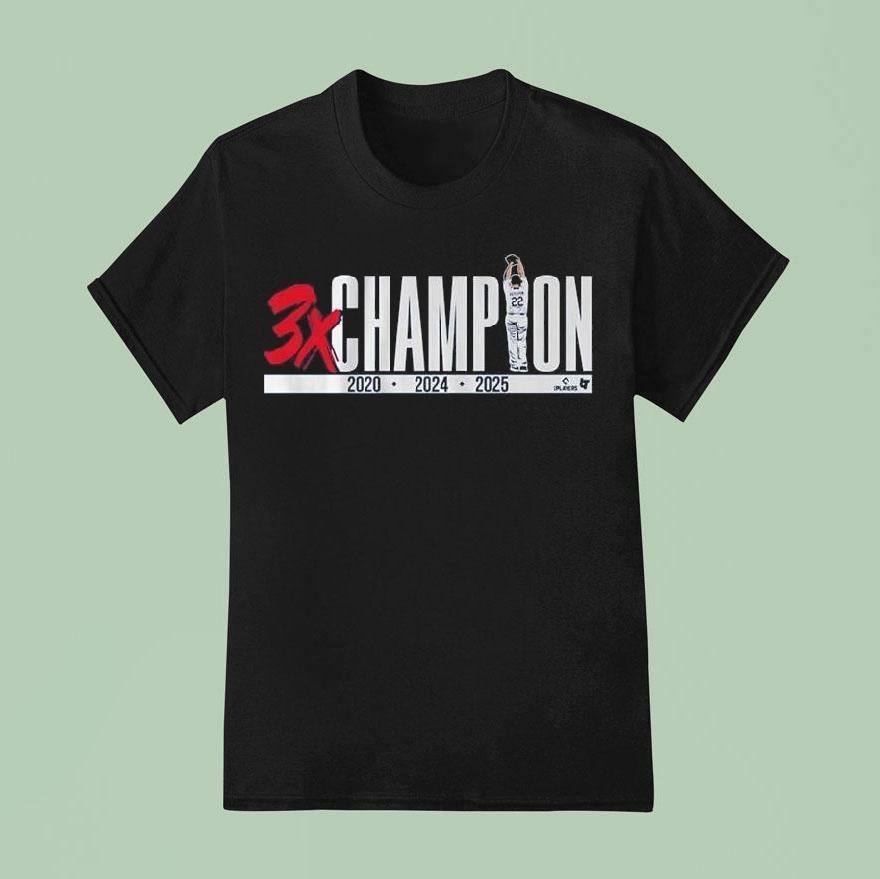 Clayton Kershaw Three Time Champion T Shirt