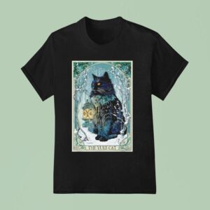 Creepmas Vintage The Yule Cat Tarot Card Dark Christmas T Shirt