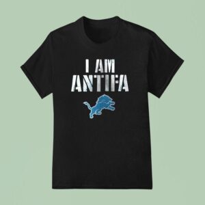Detroit Lions I Am Antifa Against Fascism T Shirt