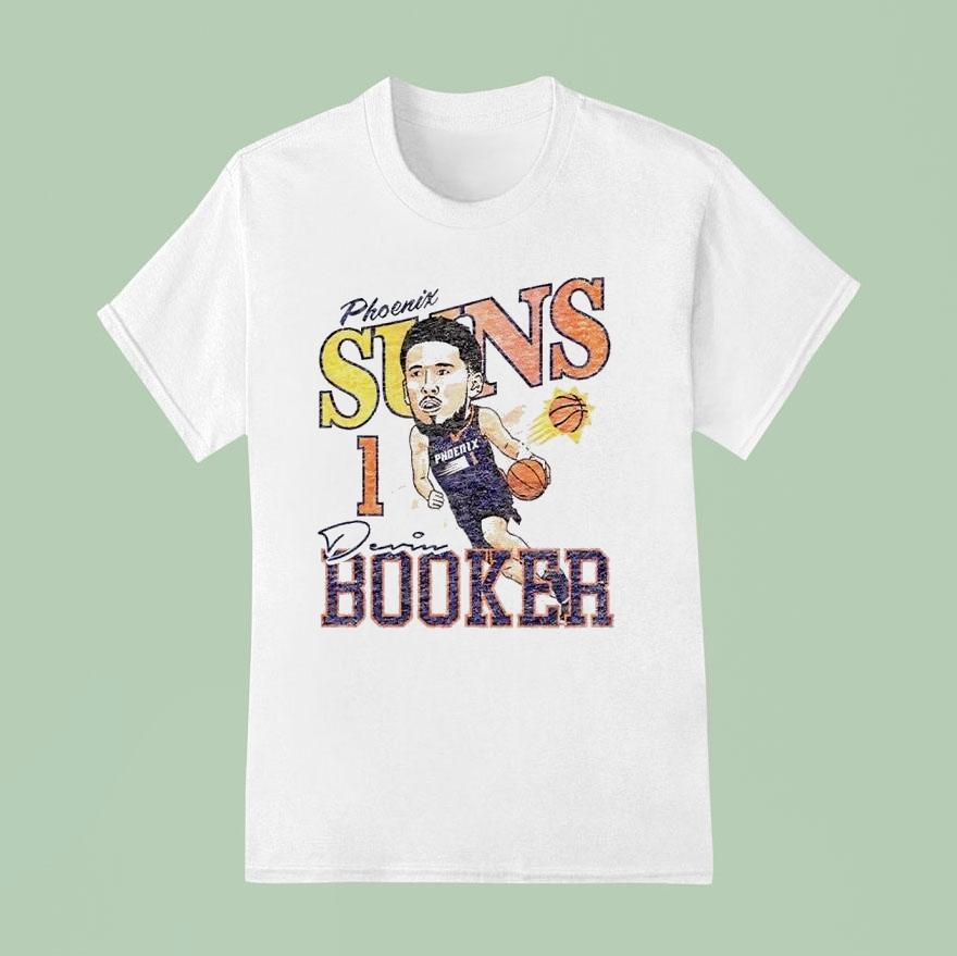 Devin Booker Phoenix Suns Caricature Fashion Player T Shirt