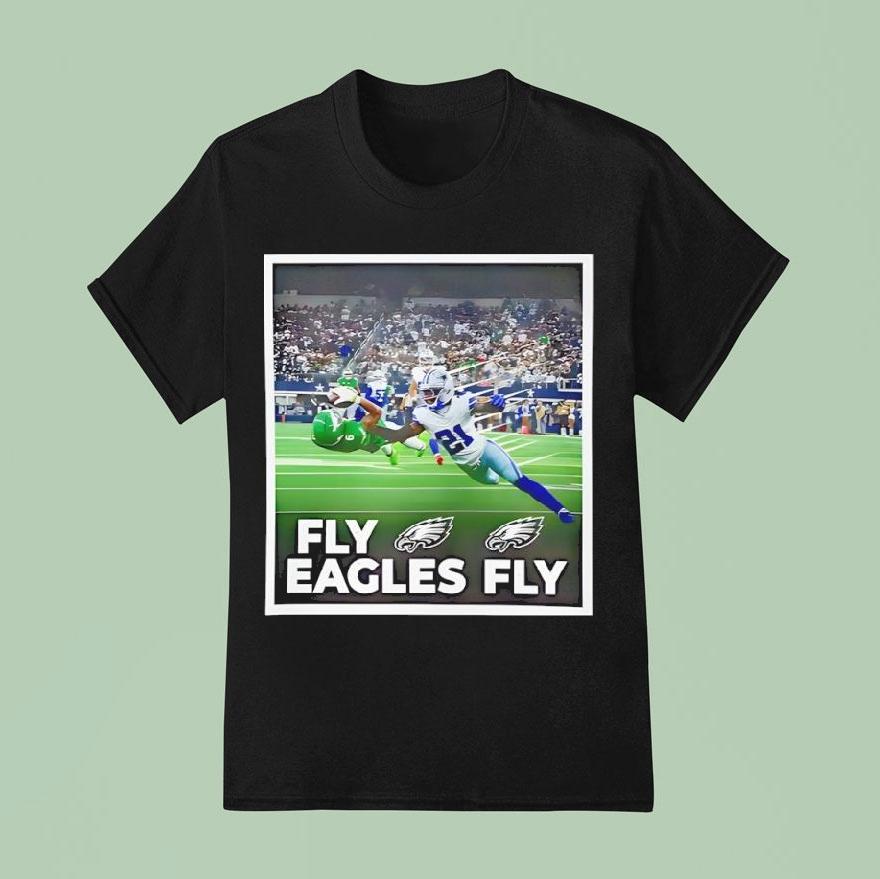 Devonta Smith Touchdown Fly Eagles Fly Photo T Shirt