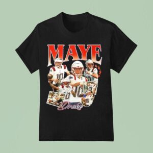 Drake Maye New England Patriots Signature Picture T Shirt