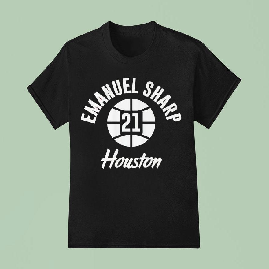 Emanuel Sharp Houston Cougars Basketball T Shirt