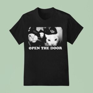 Funny Cat Gang Open The Door T Shirt