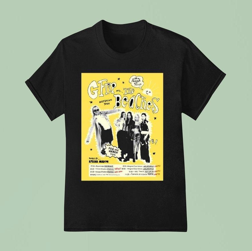 G Flip The Beaches February March Tour T Shirt