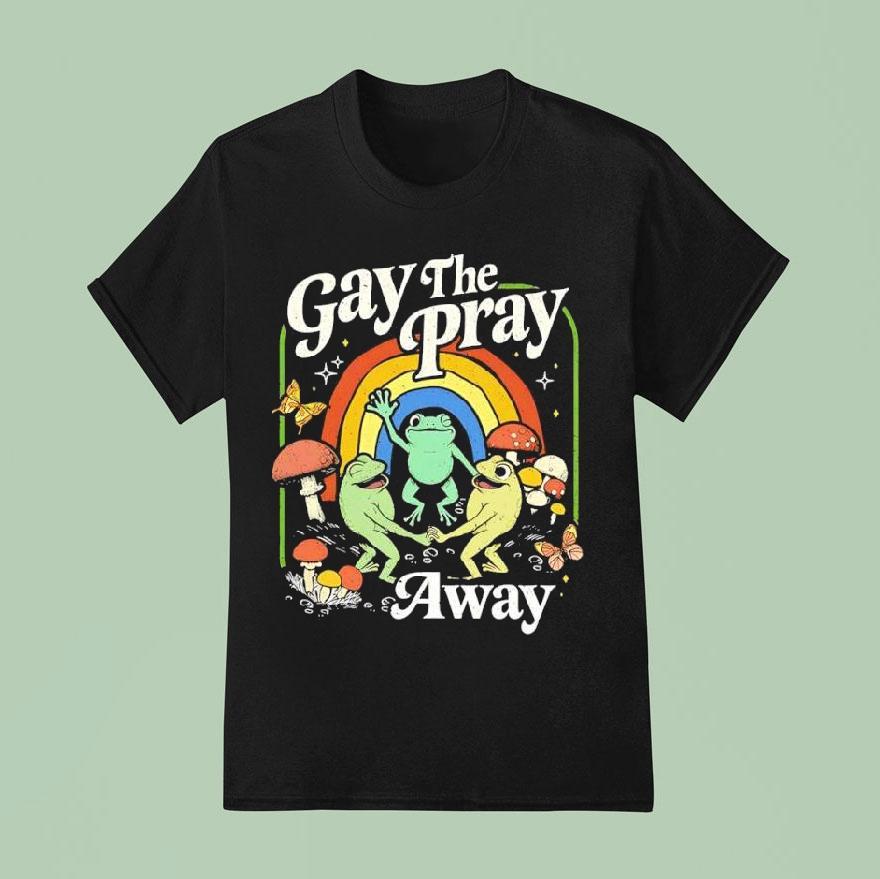 Gay The Pray Away Frogs Vintage Graphic T Shirt