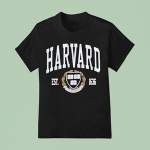 Harvard University Crest Logo Est T Shirt
