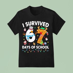 I Survived Days Of School Funny Meme Six Seven Christmas T Shirt