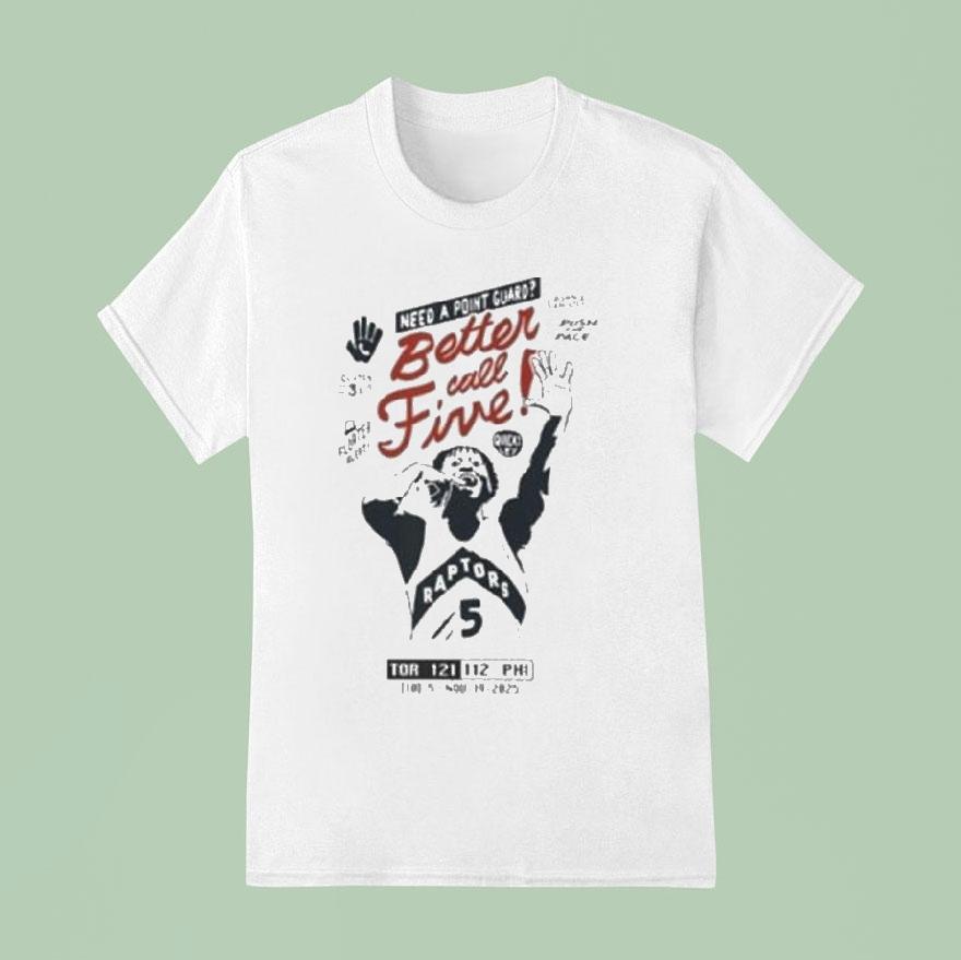 Immanuel Quickley Better Call Five Need A Point Guard T Shirt