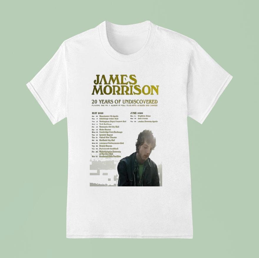 James Morrison Years Of Undiscovered Tour May June T Shirt