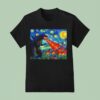 Japanese Monster Kaiju In Van Gogh Starry Nigh T Shirt