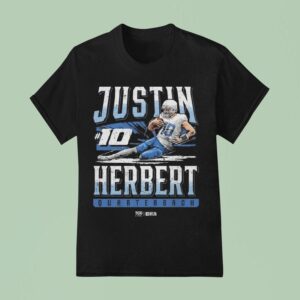 Justin Herbert Quarterback Los Angeles C Slide T Shirt
