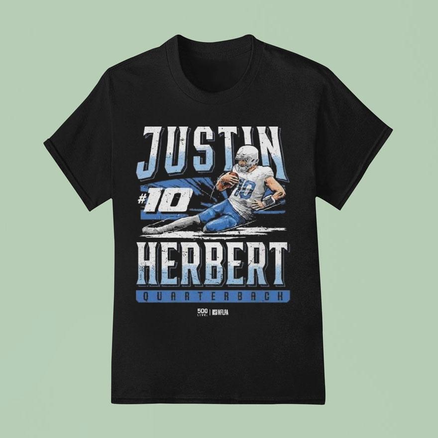 Justin Herbert Quarterback Los Angeles C Slide T Shirt