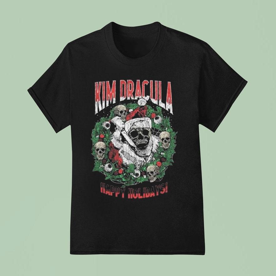 Kim Dracula Santa Wreath T Shirt