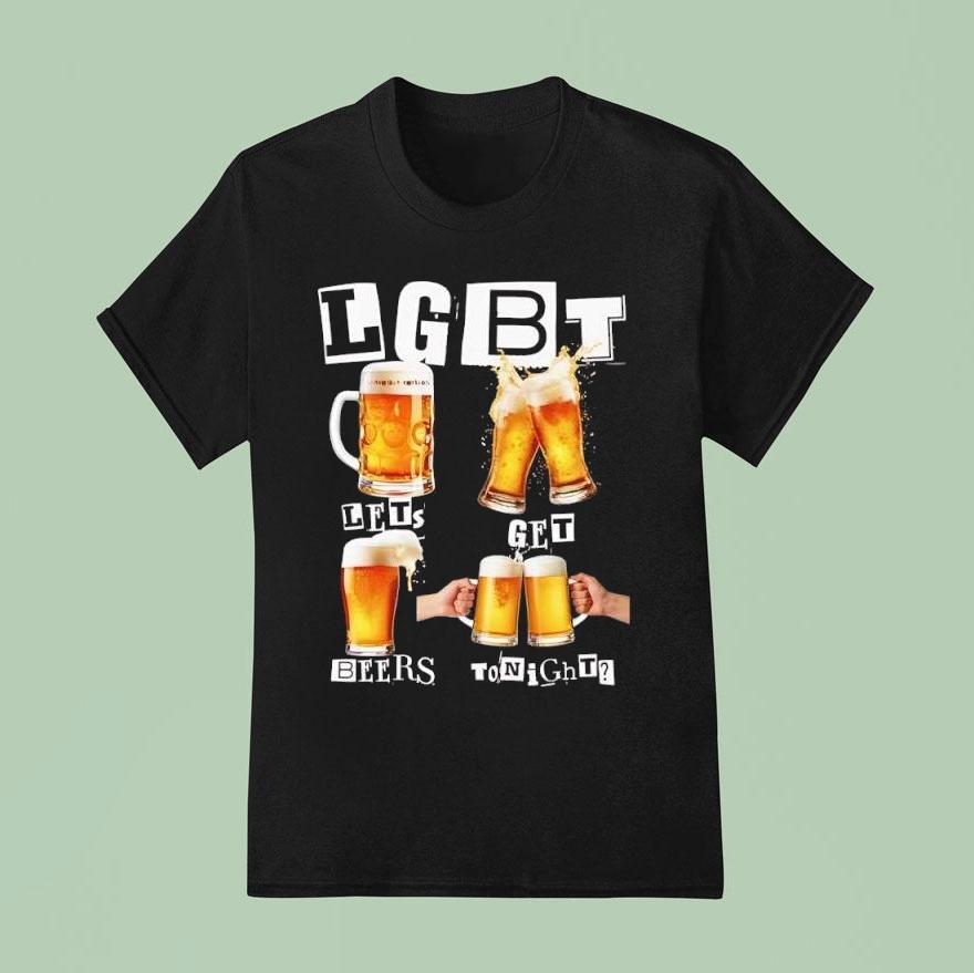 Lgbt Lets Get Beers Tonight Graphic T Shirt